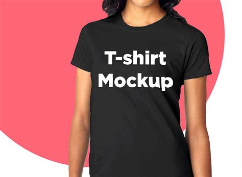 Women's t-shirt mockup template