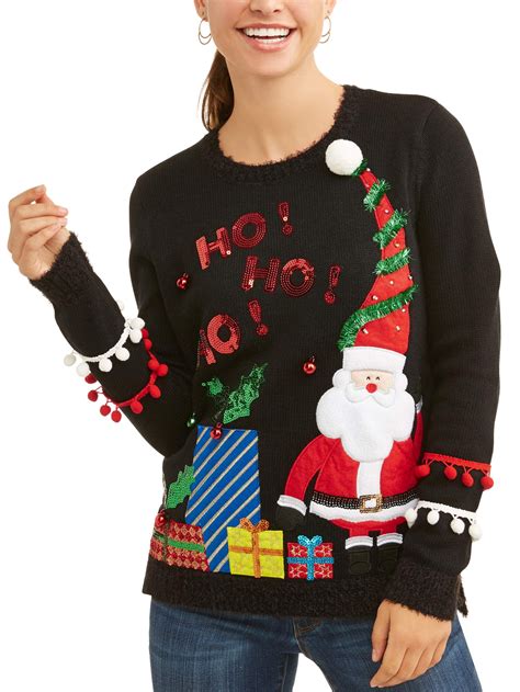 Women's Ugly Christmas Sweater with Flashing Lights