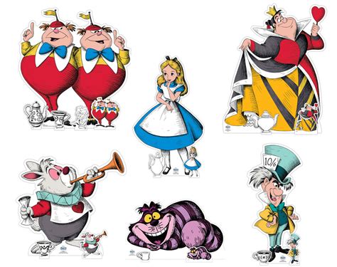 Wonderland characters illustration