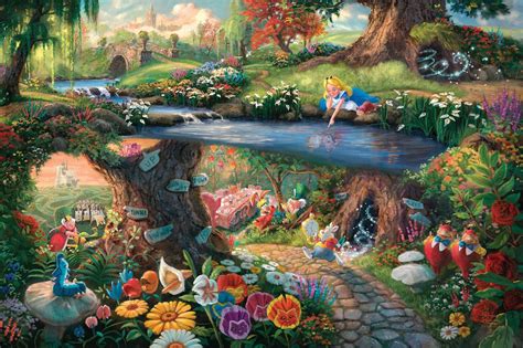 Wonderland landscape illustration