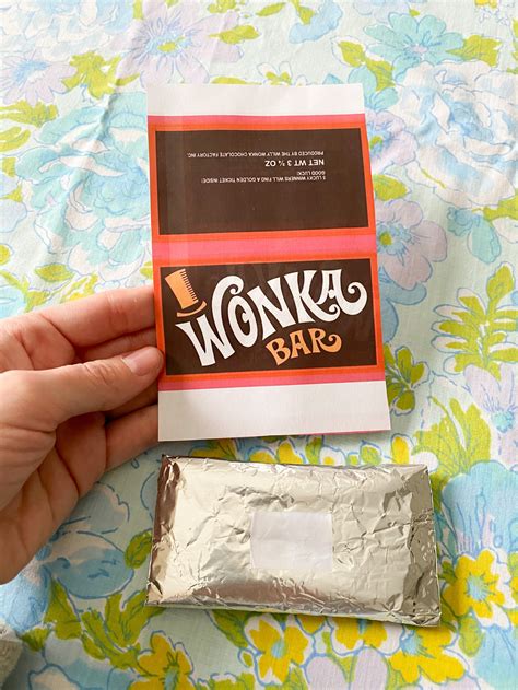 Wonka Bar creation with yellow wrapper