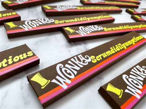 Wonka Bar creation with white wrapper