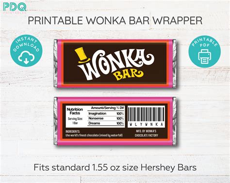 Wonka Bar Printable Games