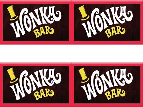 Wonka Bar Template Colors