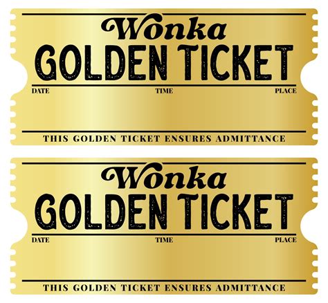 Wonka Golden Ticket Printable