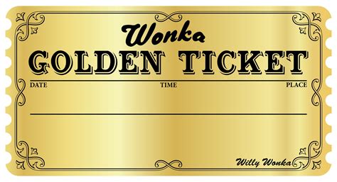 Wonka Golden Ticket Template