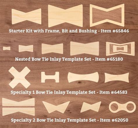 Wood Bow Tie Template Finish Assemble Image