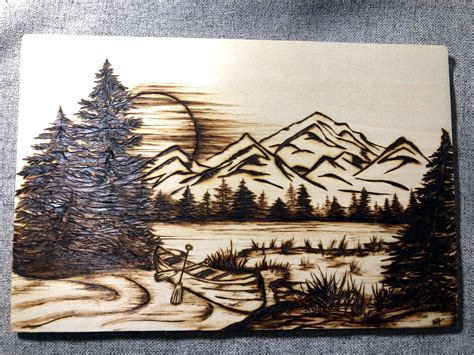 Wood Burning Stencil Art