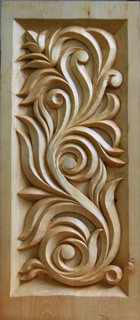 Artistic Wood Carving Pattern