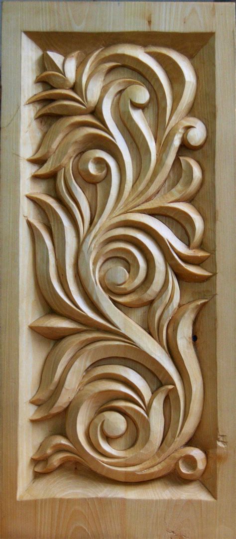 Geometric Wood Carving Pattern