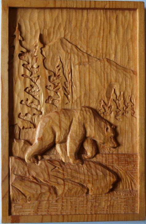 Nature-Inspired Wood Carving Pattern