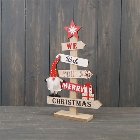 Wooden Christmas tree sign