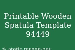 Wooden Spatula Template Home Decor