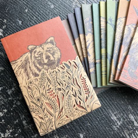 Woodland creatures letterpress design