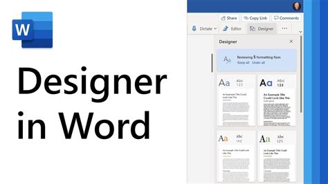 Word's Built-in Design Tools