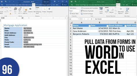 Word Document Data Export