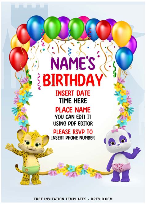 Word Party Invitation Template