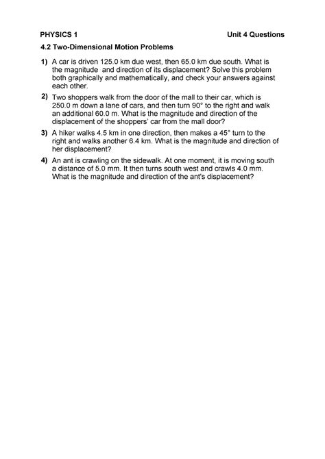 Word problem worksheet