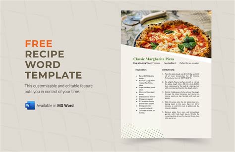 Word recipe template free