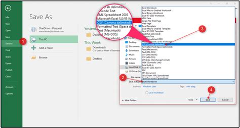 Word Save As CSV File