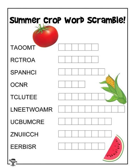 Word Scramble Activities for Kids