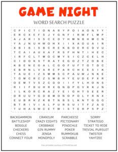 Word Search Printables for Adults