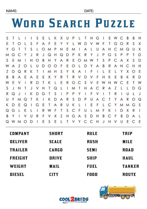 Word Search Large Print