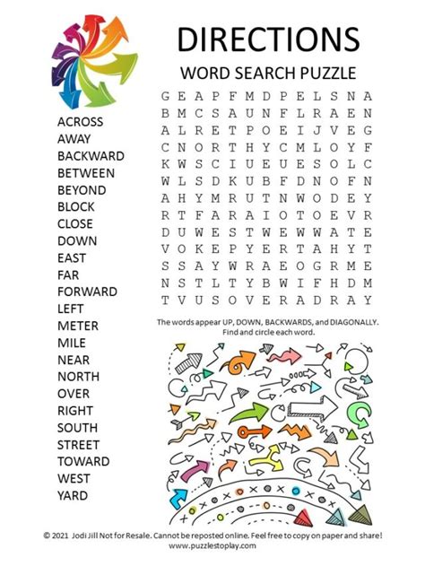 Example of a Word Search Puzzle with a Twist