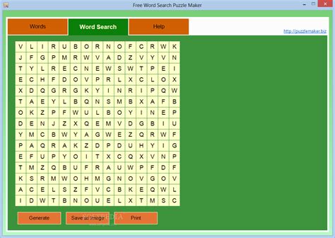 Word Search Puzzle Maker