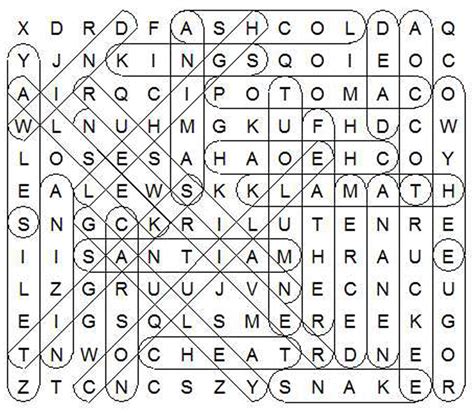 Challenging Word Search Puzzle Solution 1