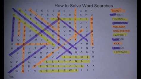 Word search puzzle tips