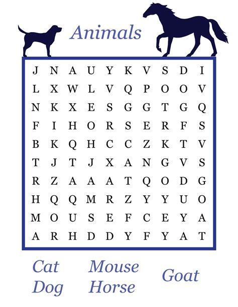 Word Search Puzzles for Beginners