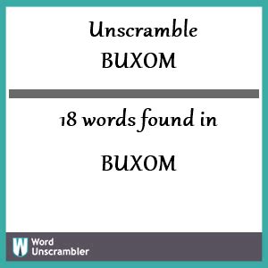 Words with B and X - Buxom