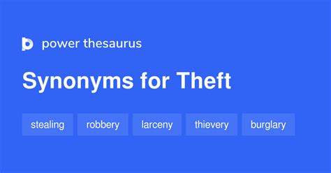 Alternative terms for theft