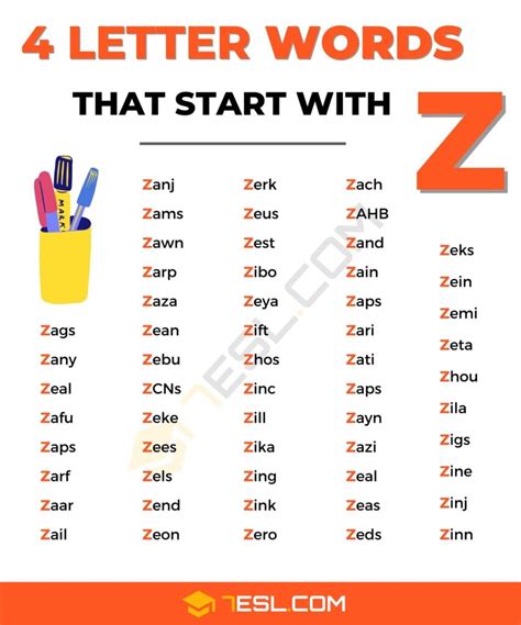 Words Starting with C and Z