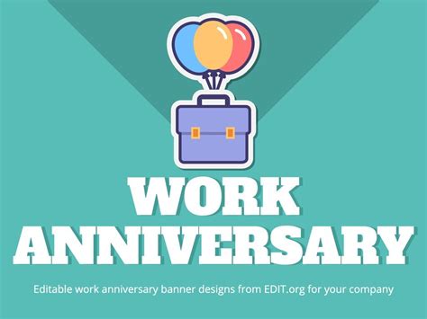 Work Anniversary Card Template