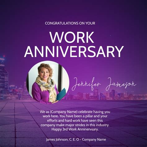 Work Anniversary Flyer Template