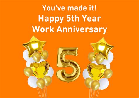 Work Anniversary Template 5