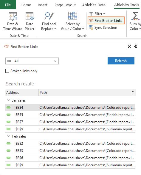 Workbook Links in Excel