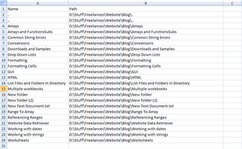 Working with Folder Properties in VBA