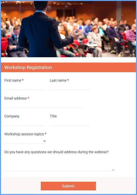 Key Elements of a Workshop Registration Form Template in Word