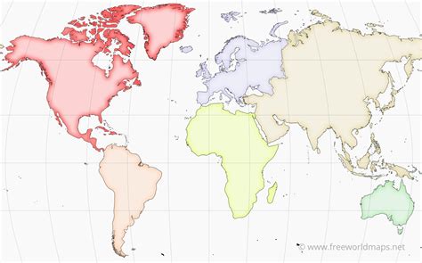 A world map by continent download