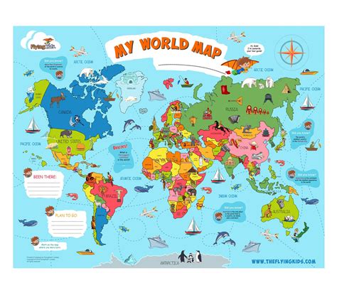 World Map Printable for Kids