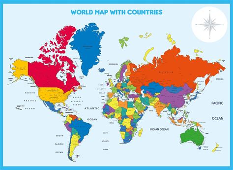 World Map Printable for Research