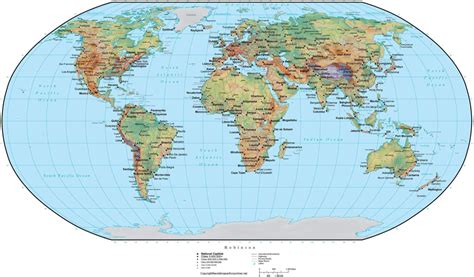 World Map with Coordinates