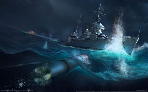 World of Warships destroyer combat