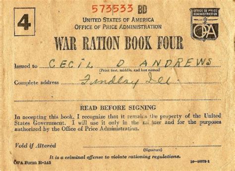 World War II Ration Books