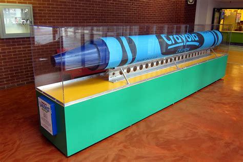 The world's largest crayon standing tall