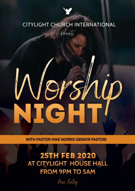 Worship Night Flyer Example