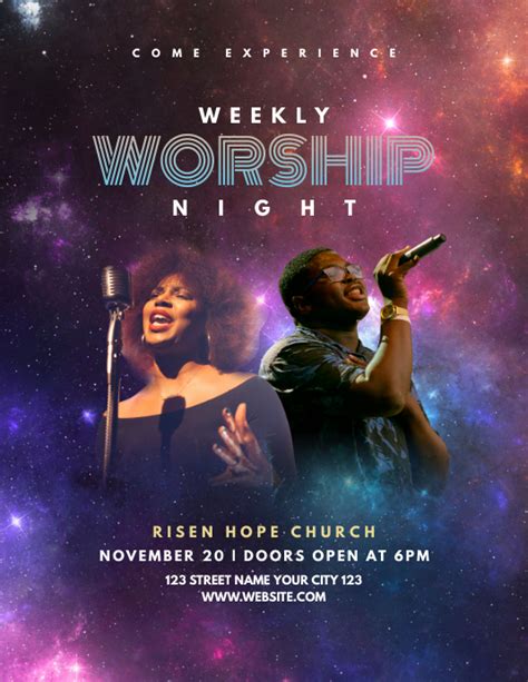 Worship Night Flyer Template 2